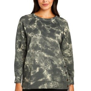 Como Vintage Black and Cream Tie-Dye Sweatshirt